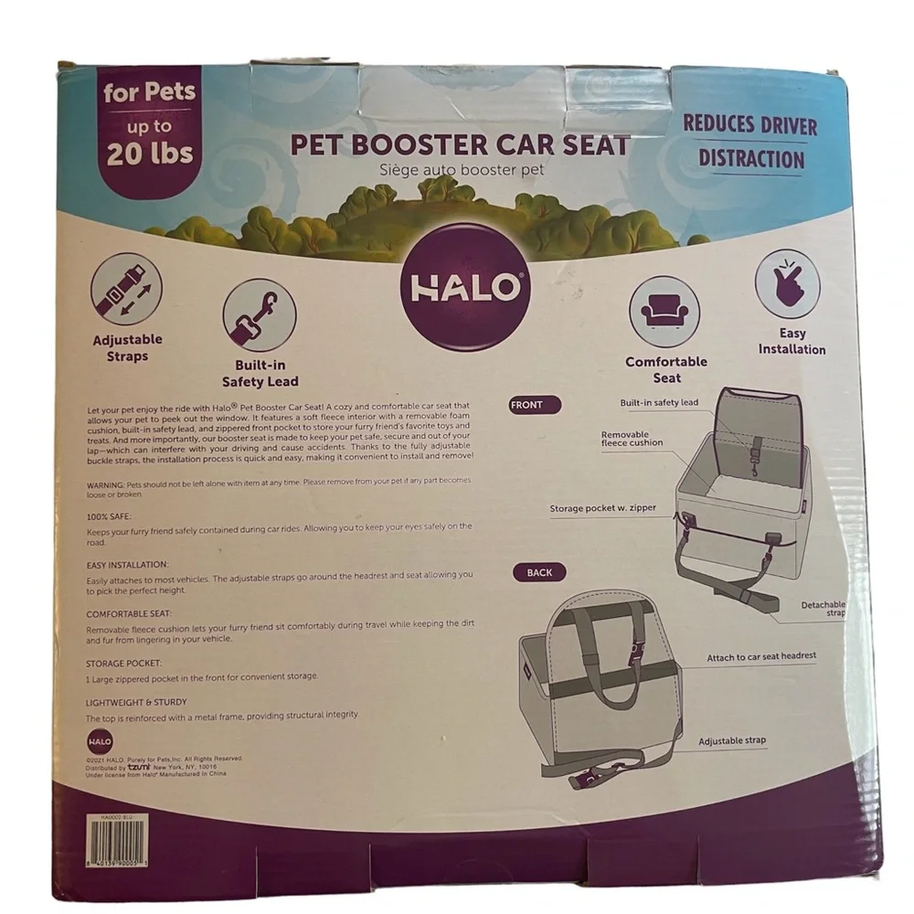 Halo Pet Booster Car Seat for Dogs up to 20 lbs - Picture 2 of 6
